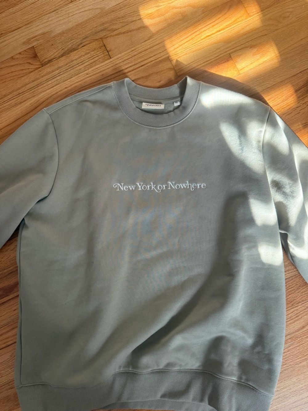 New York or Nowhere Sage Green Crewneck Sweatshirt